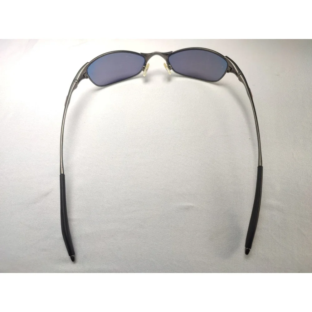 Oakley Wiretap 1.0 Sunglasses Gunmetal Red Iridium Mirror Wrap Vintage 2000s
